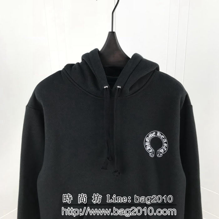 Chrome hearts 克羅心 18ss秋冬新款 梵文印花圖案 加絨加厚連帽衛衣 情侶款 ydi1295